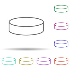 sport, puck multi color style icon. Simple thin line, outline vector of sport icons for ui and ux, website or mobile application