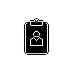 profile information line icon. Simple glyph, flat vector of web icons for ui and ux, website or mobile application