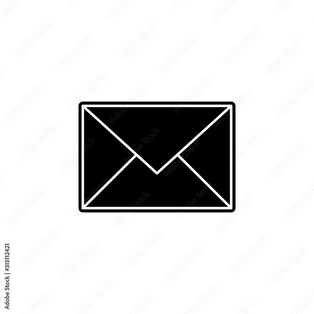 Poster email sign line icon. simple glyph, flat vector of web icons for ui and ux, website or mobile applic