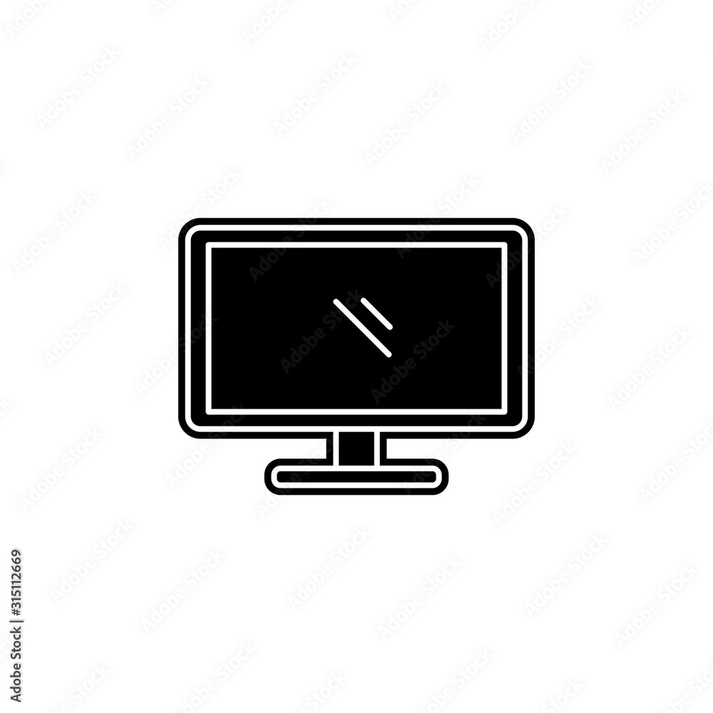 Poster computer skills line icon. simple glyph, flat vector of web icons for ui and ux, website or mobile a