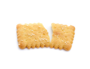 Cracker isolated on white