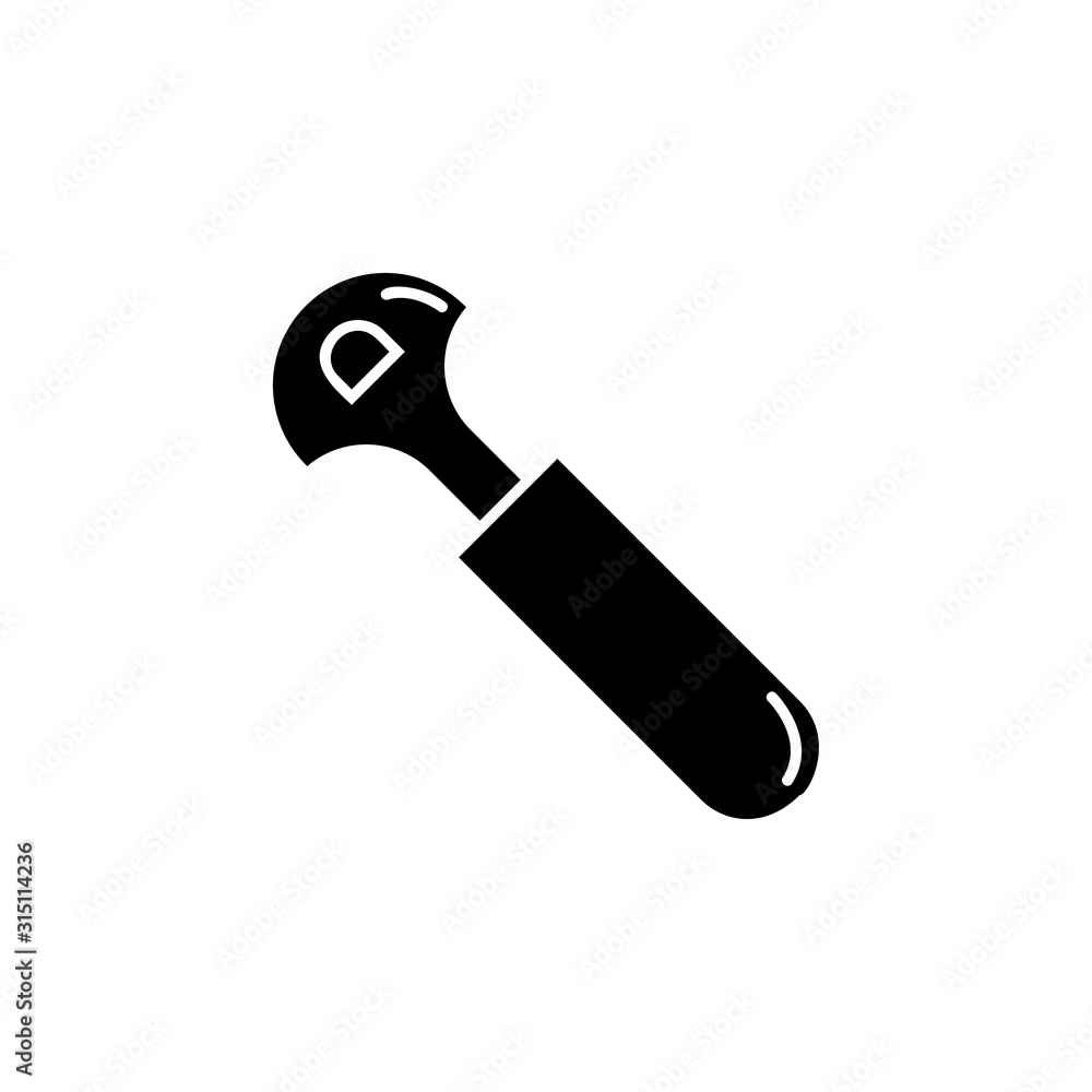 Poster pizza knife icon. element of drinks icon for mobile concept and web apps. thin line pizza knife icon