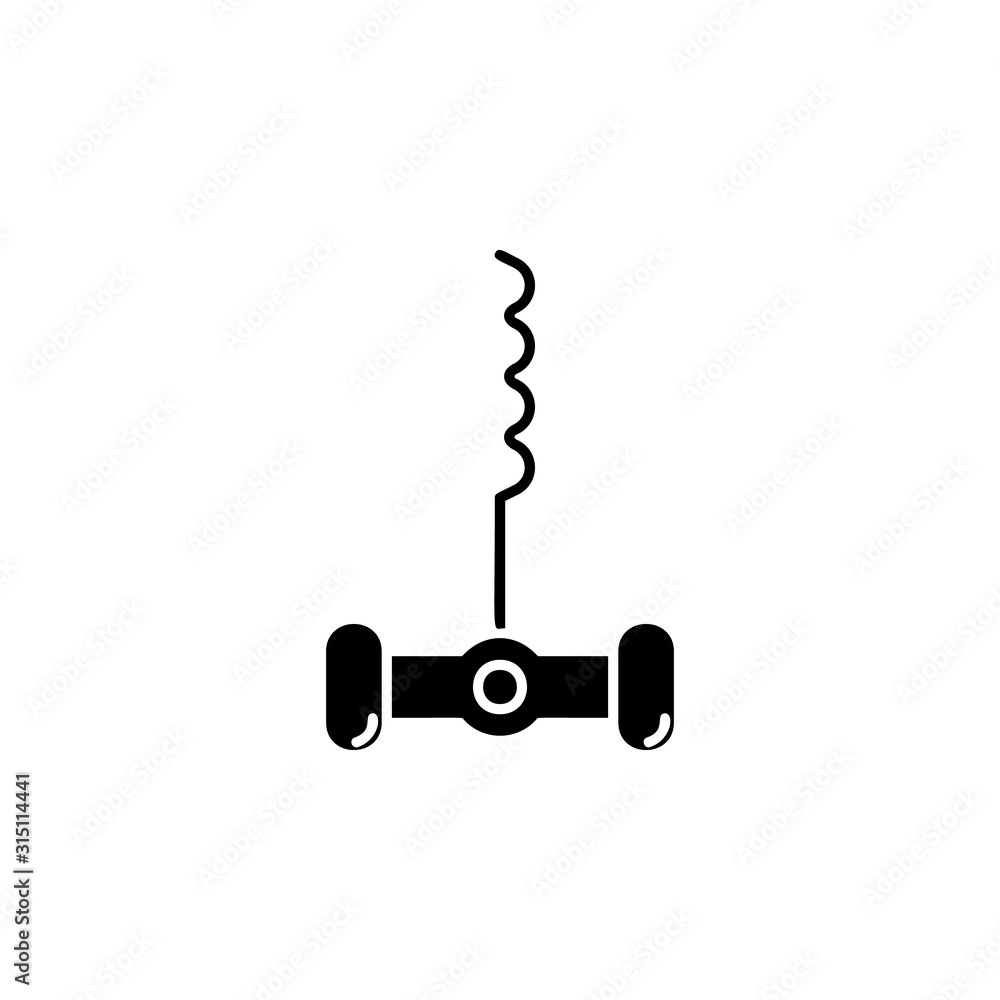 Poster corkscrew icon. element of drinks icon for mobile concept and web apps. thin line corkscrew icon can