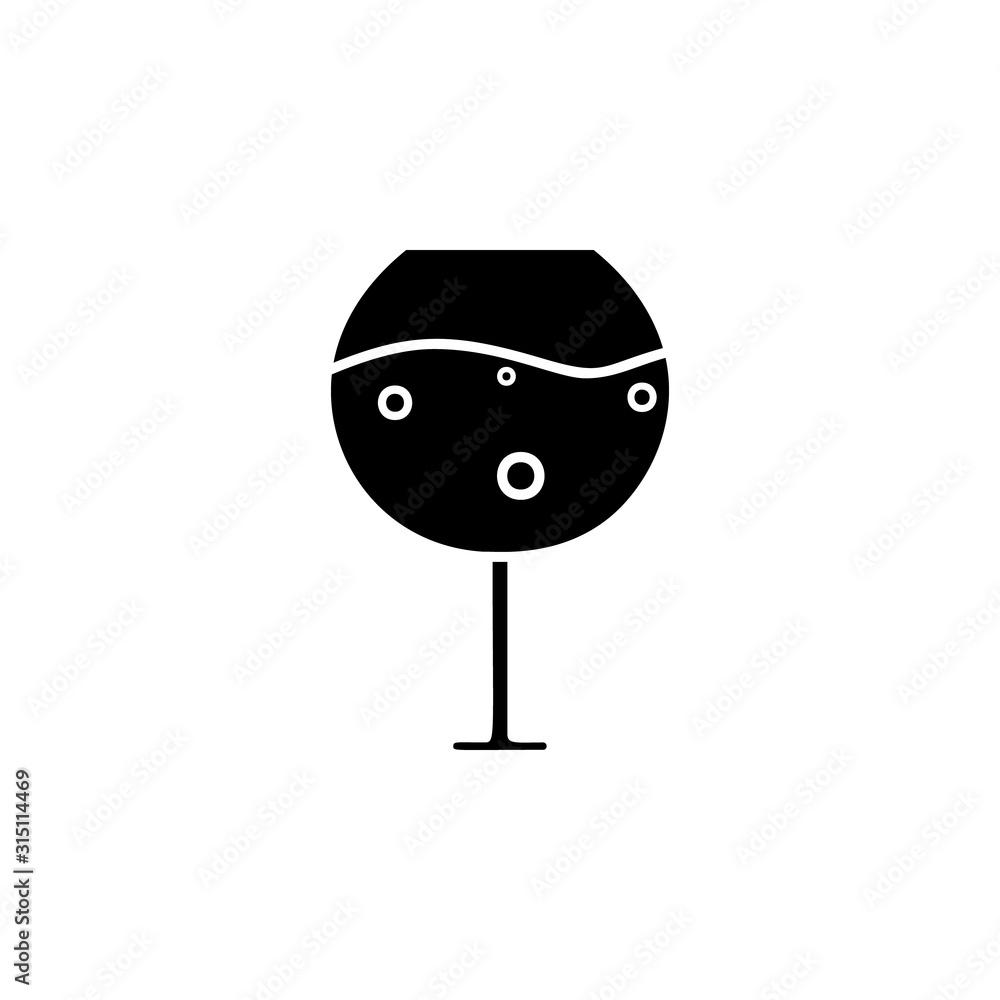 Poster glass of cognac icon. element of drinks icon for mobile concept and web apps. thin line glass of cog