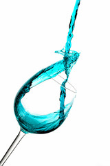 splash of water in glass isolated on white