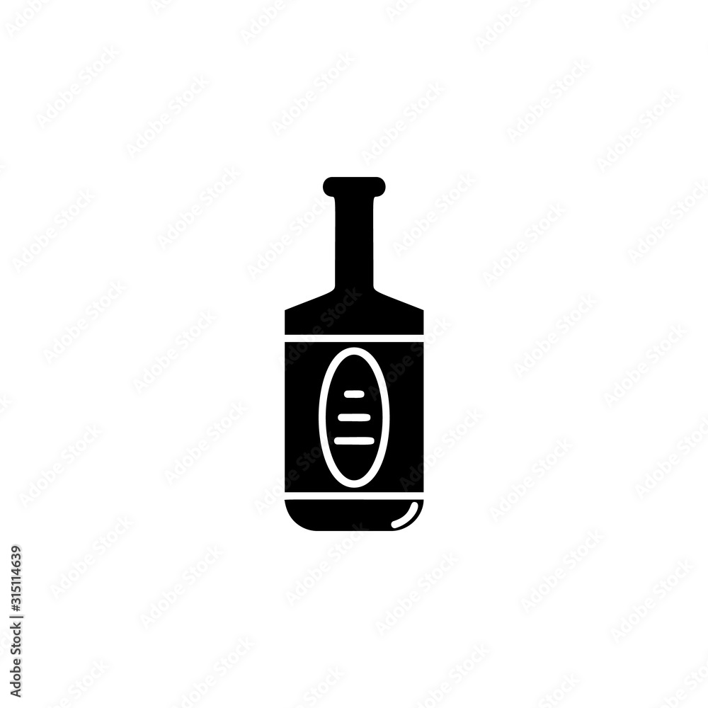 Poster bottle of tequila icon. element of drinks icon for mobile concept and web apps. thin line bottle of 