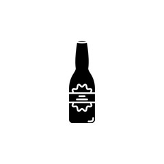 bottle of beer icon. Element of drinks icon for mobile concept and web apps. Thin line bottle of beer icon can be used for web and mobile. Premium icon on white background
