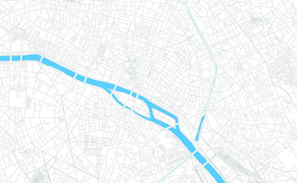 Paris, France bright vector map