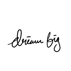 Fototapeta na wymiar hand drawn dream brush calligraphy style with doodle art vector