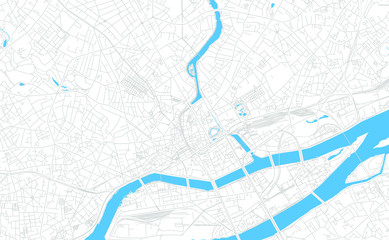 Nantes, France bright vector map