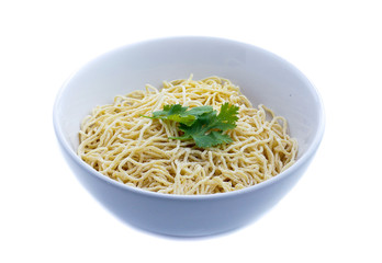 yellow noodle isolated on white