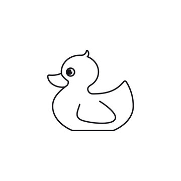 Rubber Duckie Vector Icon