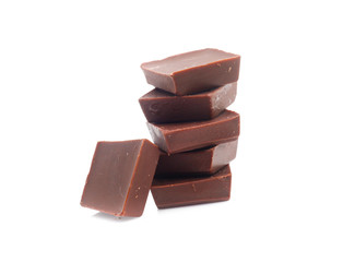 chocolate on isolated white background