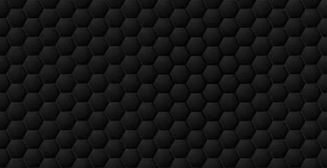Vector abstract black hexagon seamless eps pattern