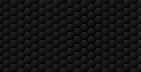 Vector abstract black hexagon seamless eps pattern