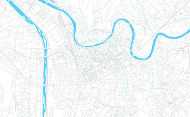 Fototapeta premium Grenoble, France bright vector map