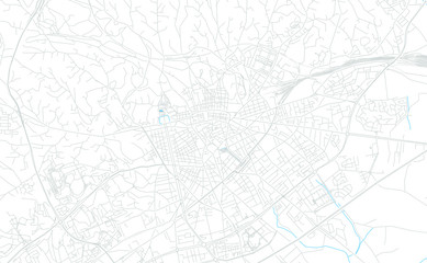 Fototapeta na wymiar Nimes, France bright vector map