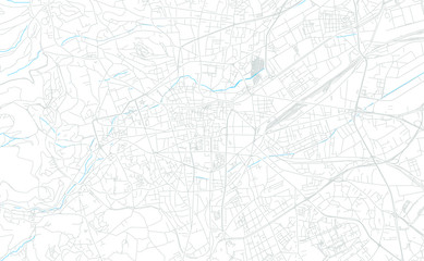 Clermont-Ferrand, France bright vector map