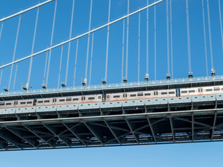 Fototapeta na wymiar Philadelphia Ben Franklin Bridge