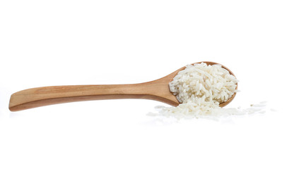 white rice isolated on white
