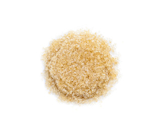 Brown sugar isolated on white