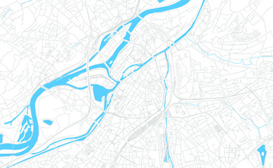 Metz, France bright vector map
