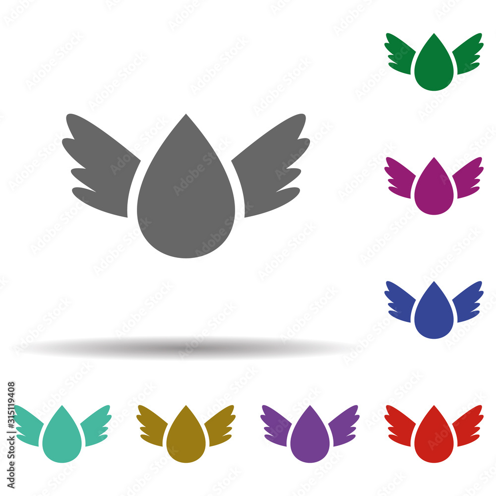 Poster blood donation in multi color style icon. simple glyph, flat vector of blood donation icons for ui a