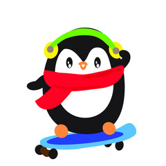 Do you want to play skateboard with my penguin.