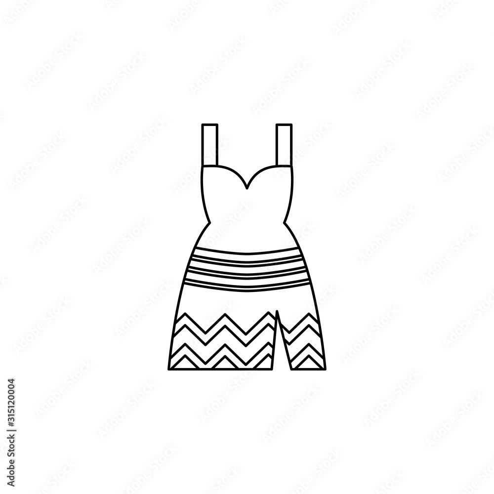 Poster dress color icon. simple thin line, outline vector of boho icons for ui and ux, website or mobile ap