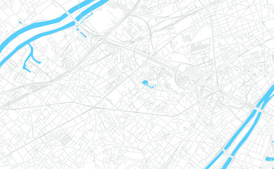 Nanterre, France bright vector map