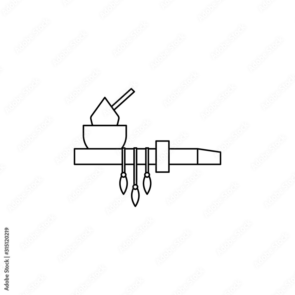 Poster pipe color icon. simple thin line, outline vector of boho icons for ui and ux, website or mobile app