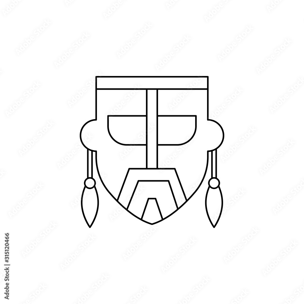 Aufkleber mask color icon. simple thin line, outline vector of boho icons for ui and ux, website or mobile app