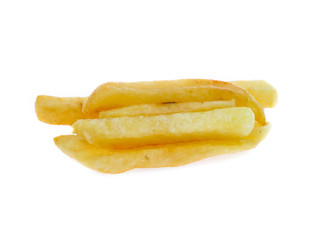 french fries on a white background