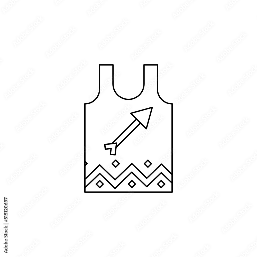 Poster singlet color icon. simple thin line, outline vector of boho icons for ui and ux, website or mobile 