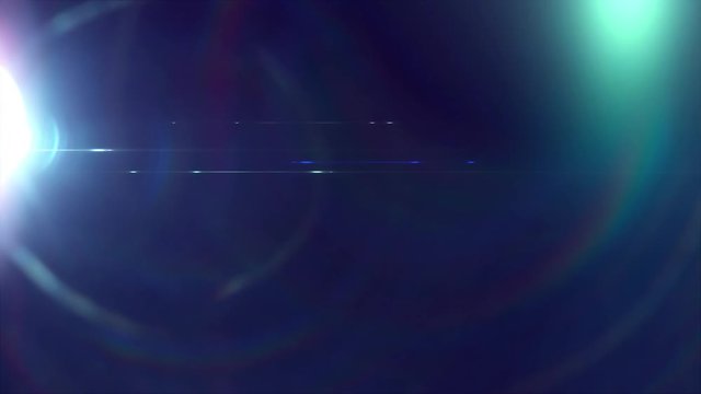 Lens flare light and prism effect over black background. Abstract overlay filter