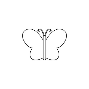 Butterfly color icon. Simple thin line, outline vector of boho icons for ui and ux, website or mobile application