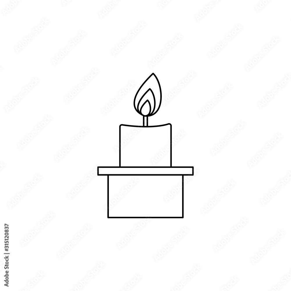 Canvas Prints candle color icon. simple thin line, outline vector of boho icons for ui and ux, website or mobile a