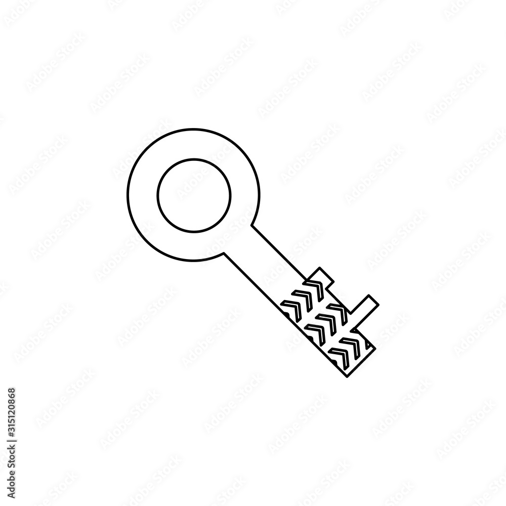 Poster key color icon. simple thin line, outline vector of boho icons for ui and ux, website or mobile appl