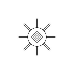 Sun color icon. Simple thin line, outline vector of boho icons for ui and ux, website or mobile application