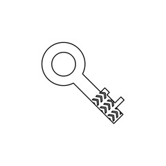 Key color icon. Simple thin line, outline vector of boho icons for ui and ux, website or mobile application