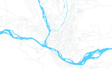 Fototapeta premium Gori, Georgia bright vector map
