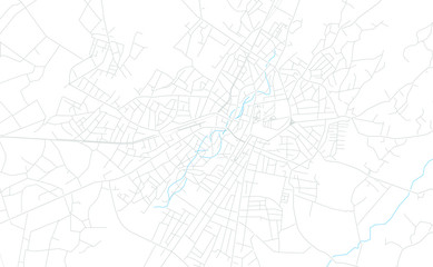 Zugdidi, Georgia bright vector map