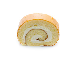 jam roll cakes isolated on white background