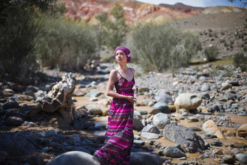 beautiful girl in an oriental look