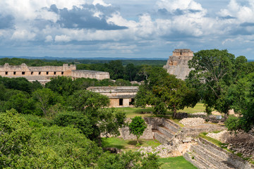 Fototapeta na wymiar Uxmal ancient Mayan ruins in Yucatan, Mexico