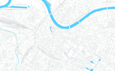 Dresden, Germany bright vector map