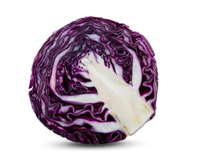 Obraz premium red cabbage isolated on white background