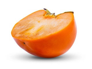 persimmon fruit isolated on white background
