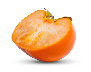 persimmon fruit isolated on white background