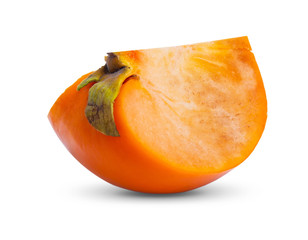 persimmon fruit isolated on white background